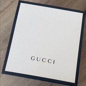 Gucci Cream and Black Logo Gift Box